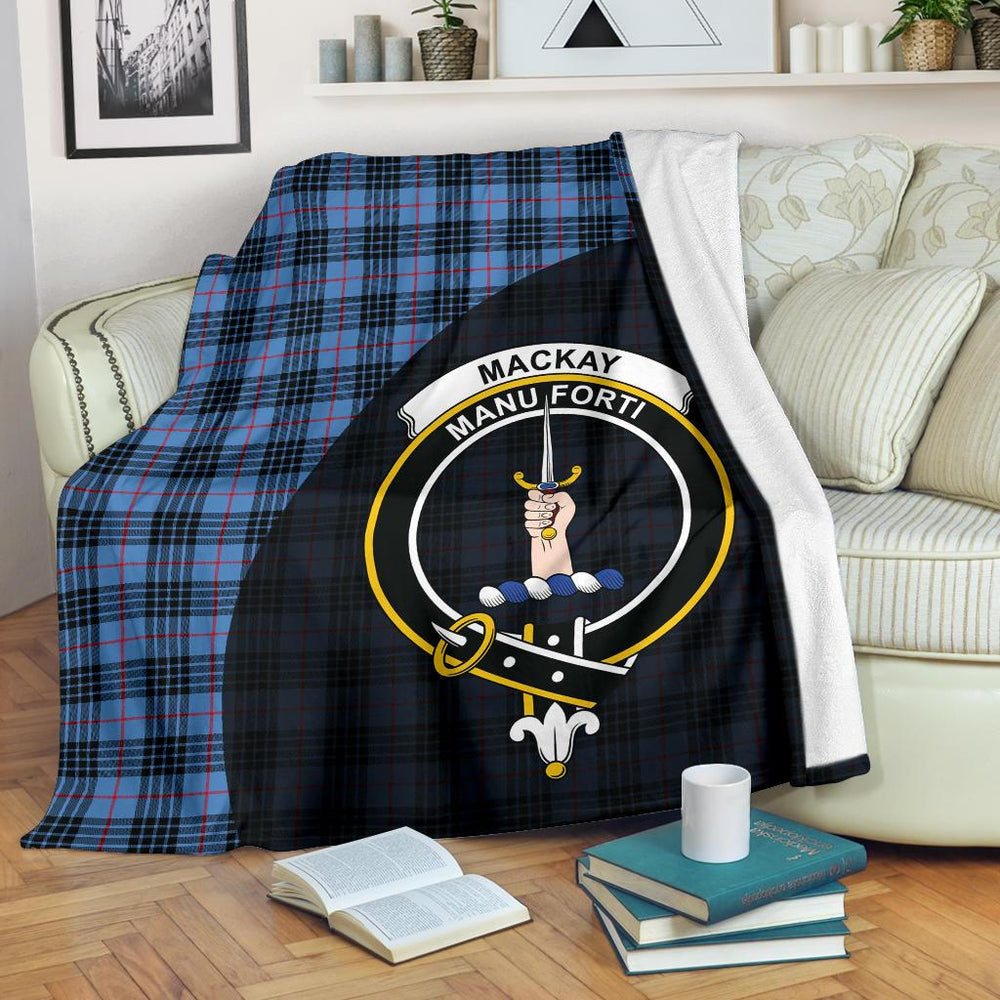 Clan MacKay Blue Tartan Crest Blanket Wave Style XW63 Clan MacKay Tartan Today