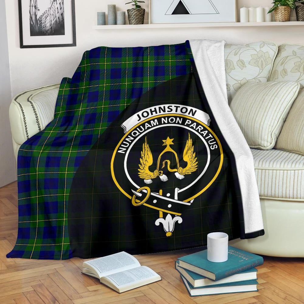 Clan Johnston Modern Tartan Crest Blanket 3 Sizes UZ77 Clan Johnston Tartan Today