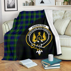 Clan Johnston Modern Tartan Crest Blanket 3 Sizes UZ77 Clan Johnston Tartan Today