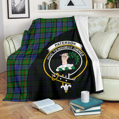 Clan Paterson Family Tartan Crest Blanket 3 Sizes UU54 Clan Paterson Tartan Today