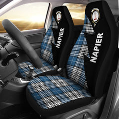 Clan Napier Tartan Crest Flash Style Car Seat Cover JX74 Clan Napier Tartan Today