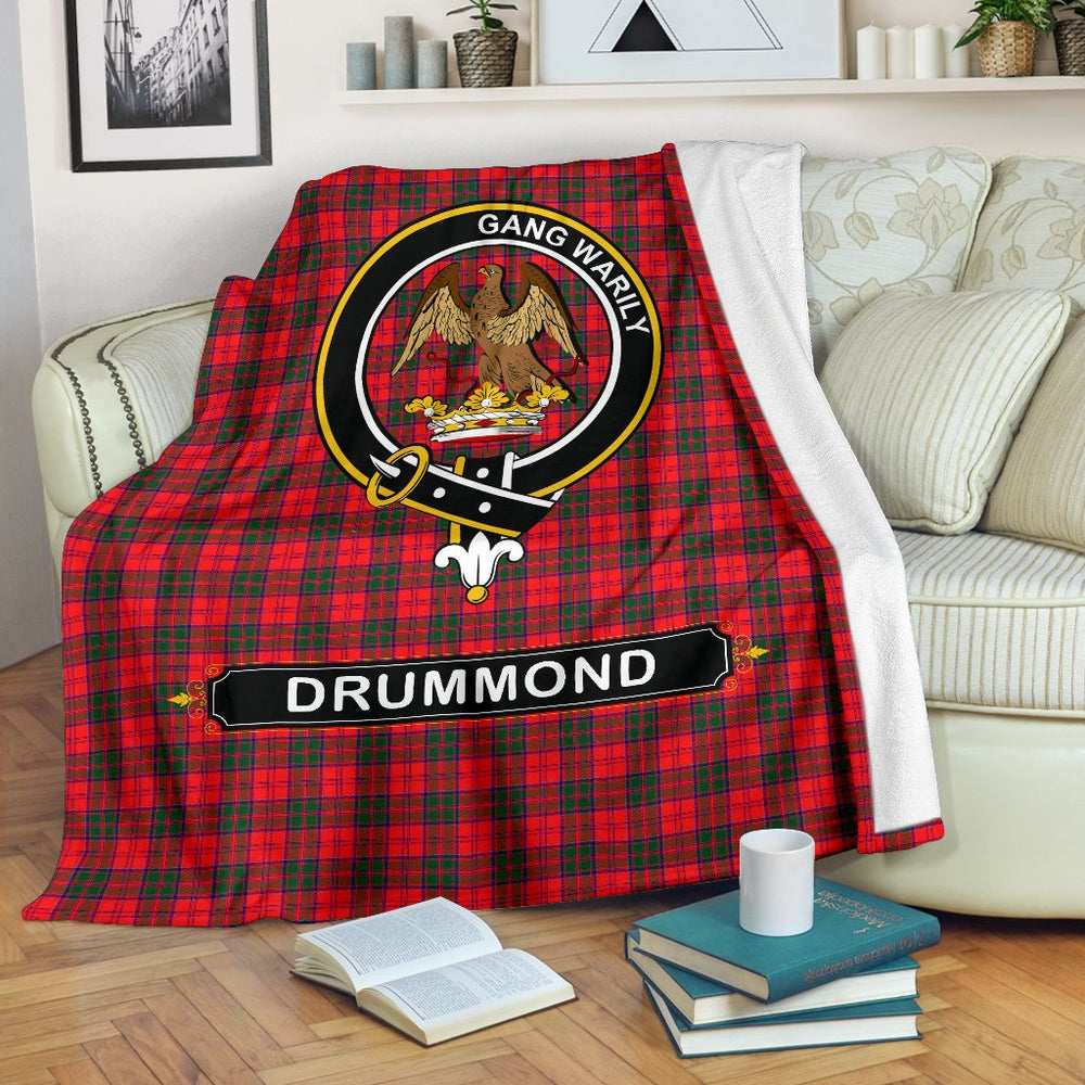 Clan Drummond Family Tartan Crest Blanket 3 Sizes YL88 Clan Drummond Tartan Today