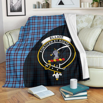 Clan Elliot Ancient Tartan Crest Blanket 3 Sizes