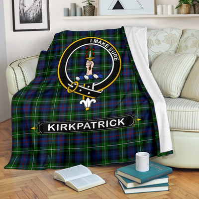 Clan Kirkpatrick Family Tartan Crest Blanket XK12