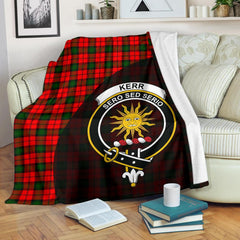 Clan Kerr Modern Tartan Crest Blanket 3 Sizes UP52 Clan Kerr Tartan Today