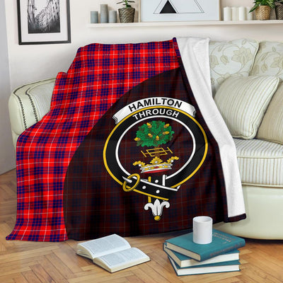 Clan Hamilton Family Modern Tartan Crest BlanketWQ64