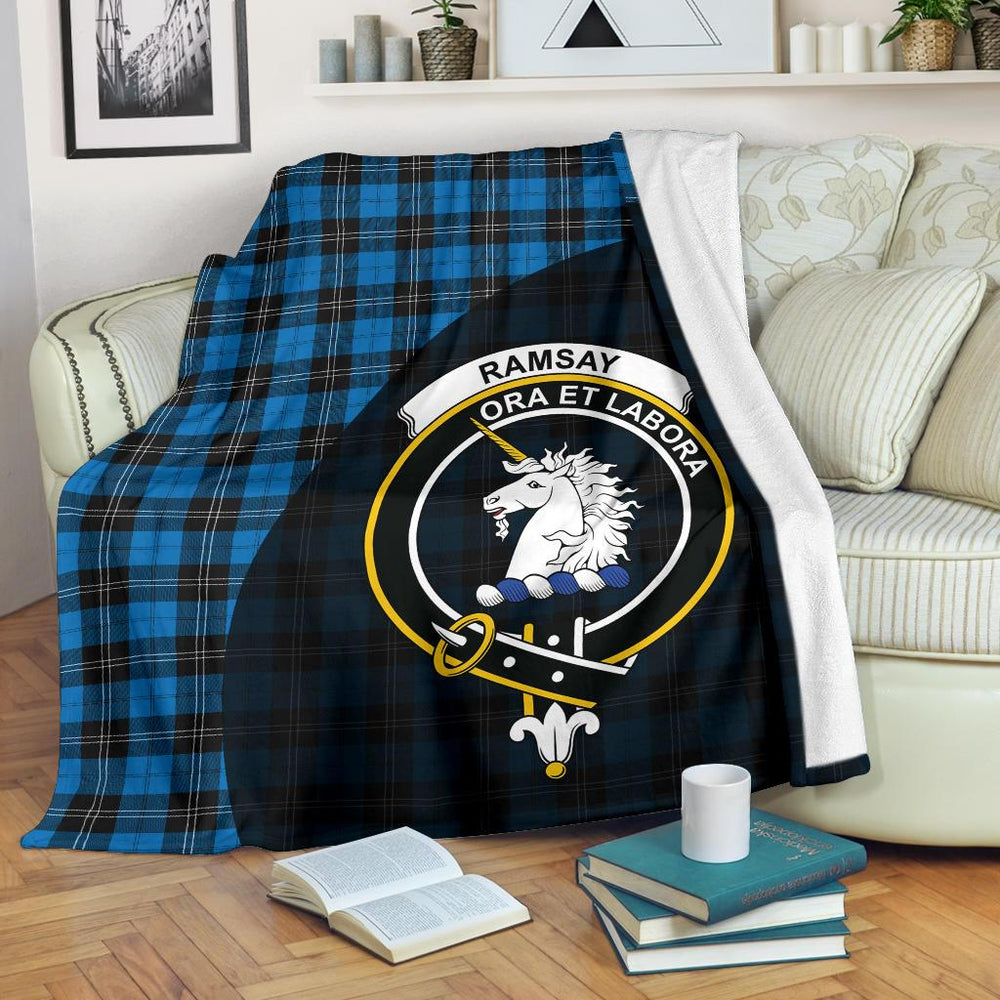 Clan Ramsay Blue Ancient Tartan Crest Blanket 3 Sizes BE59 Clan Ramsay Tartan Today