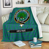 Clan Irvine Family Tartan Crest Blanket 3 Sizes GE21 Clan Irvine Tartan Today