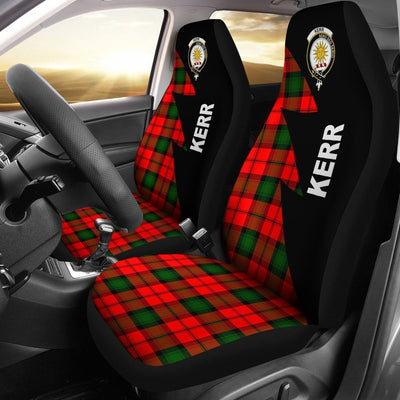 Clan Kerr Tartan Crest Flash Style Car Seat Cover