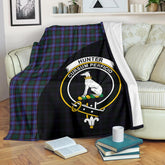 Clan Hunter Modern Tartan Crest Blanket 3 Sizes RN30 Clan Hunter Tartan Today