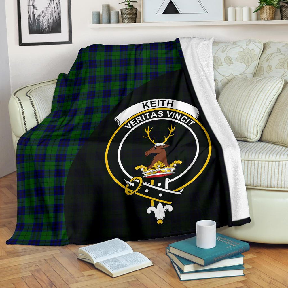 Clan Keith Modern Tartan Crest Blanket 3 Sizes QK64 Clan Keith Tartan Today