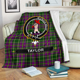 Clan Taylor (Tailyour) Tartan Crest Blanket 3 Sizes ON98 Clan Taylor Tartan Today
