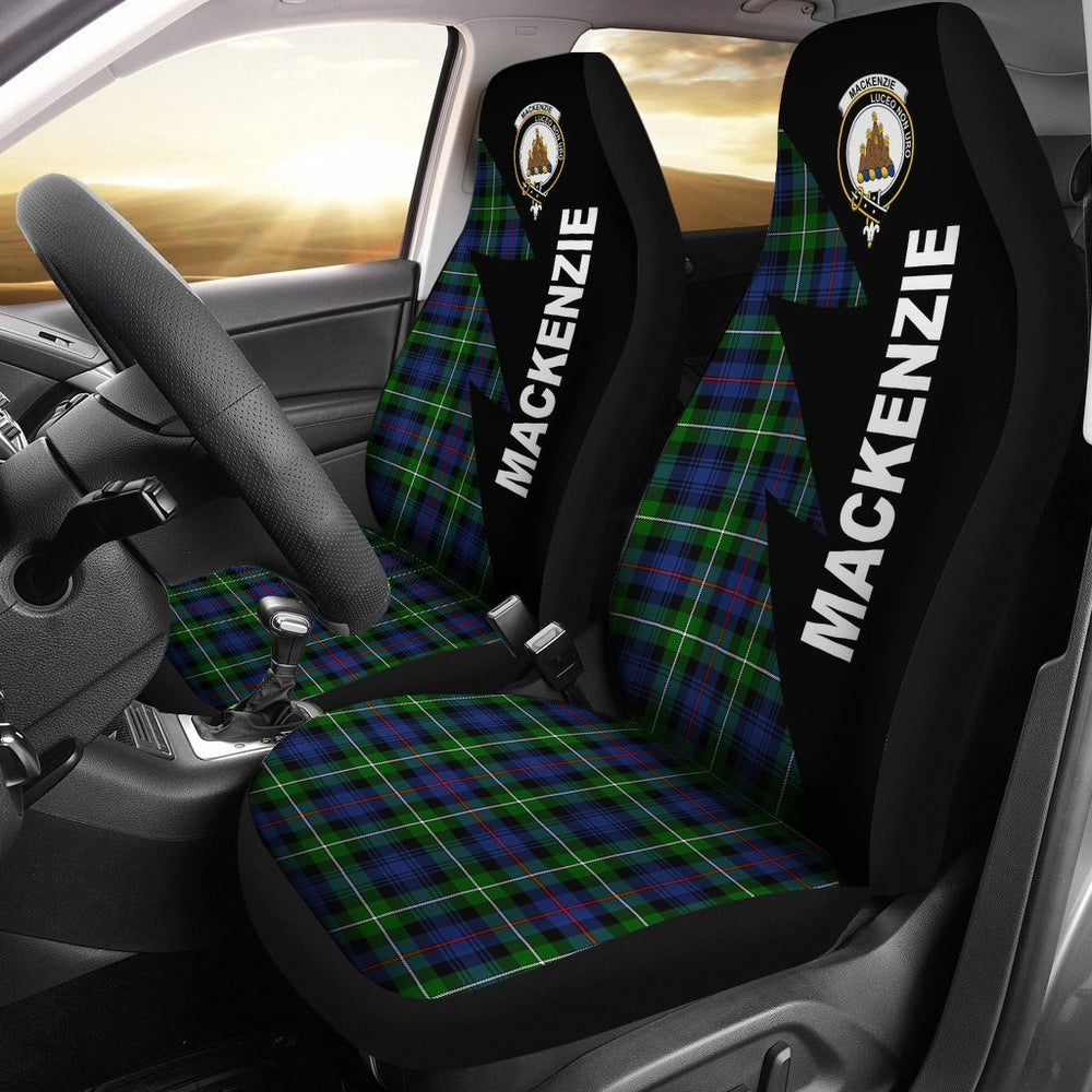 Clan Mackenzie Family Modern Tartan Crest Car Seat Cover - Flash StyleCS18 Clan MacKenzie Clan MacKenzie