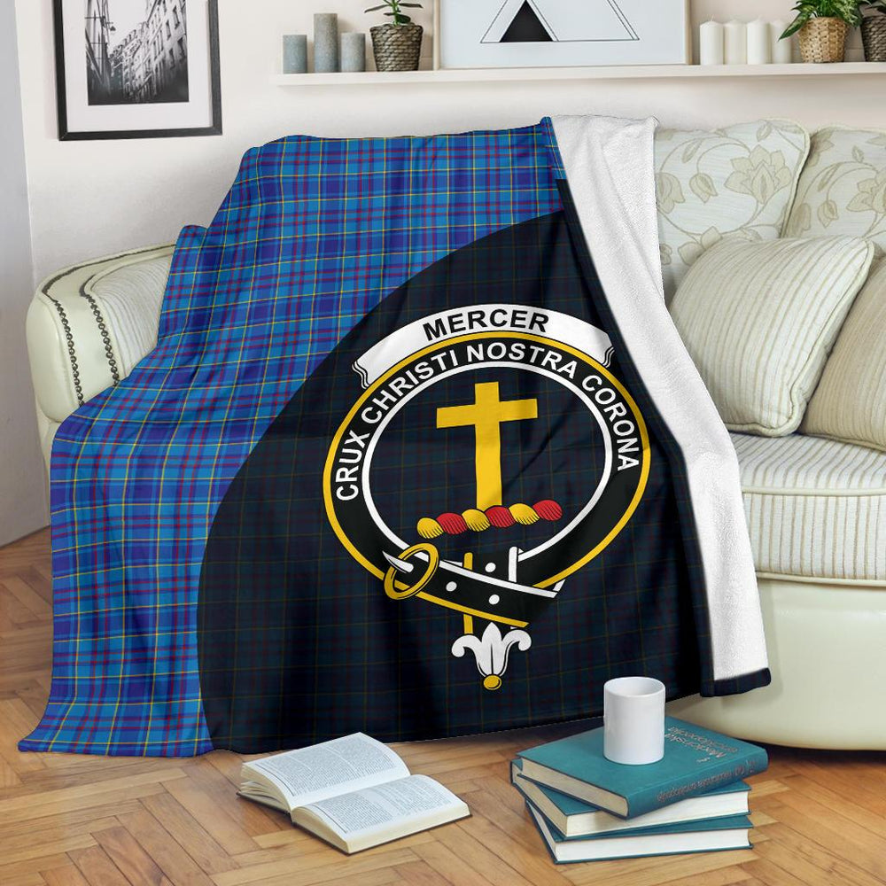 Clan Mercer Modern Family Tartan Crest Blanket 3 Sizes WG10 Clan Mercer Tartan Today