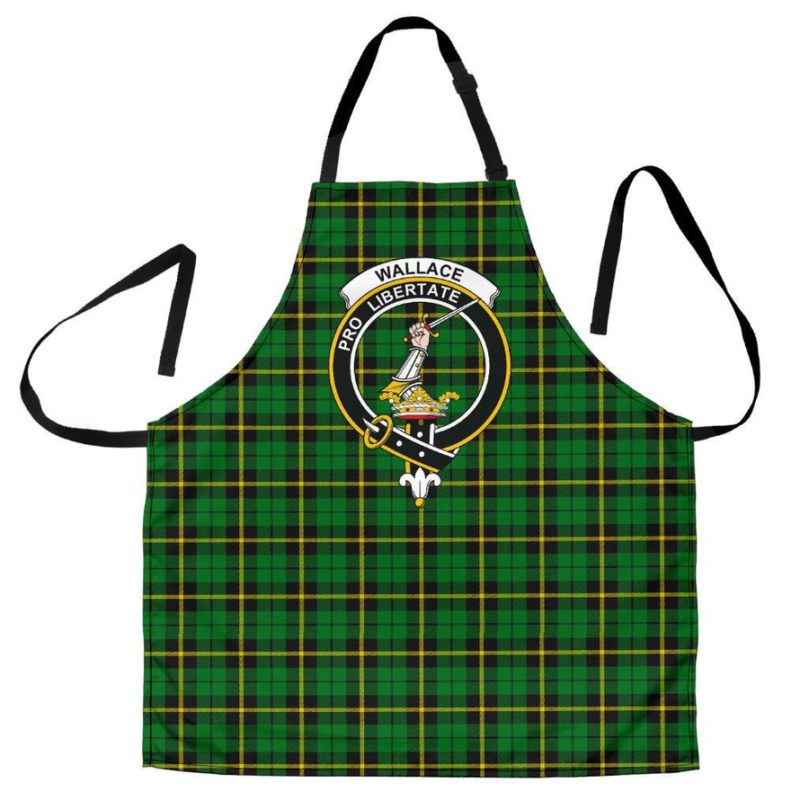 Clan Wallace Hunting - Green Tartan Crest Apron
