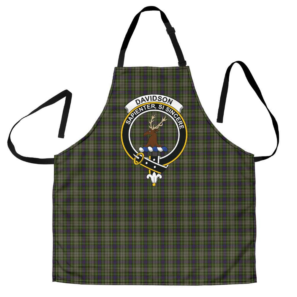Clan Davidson Tulloch Dress Tartan Crest Apron MY21 Clan Davidson Tartan Today