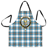Clan Stewart Muted Blue Tartan Crest Apron JE53 Clan Stewart Tartan Today