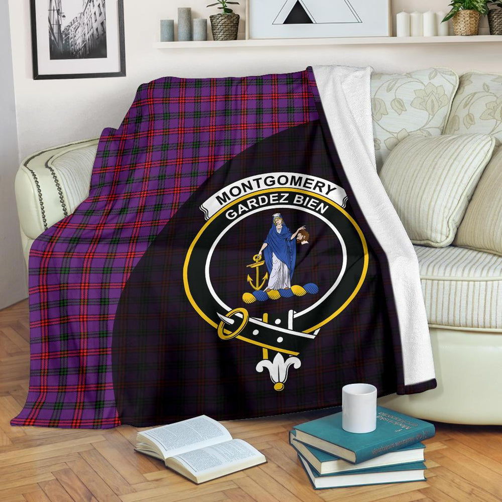 Clan Montgomery Modern Tartan Crest Blanket Wave Style IE42 Clan Montgomery Tartan Today