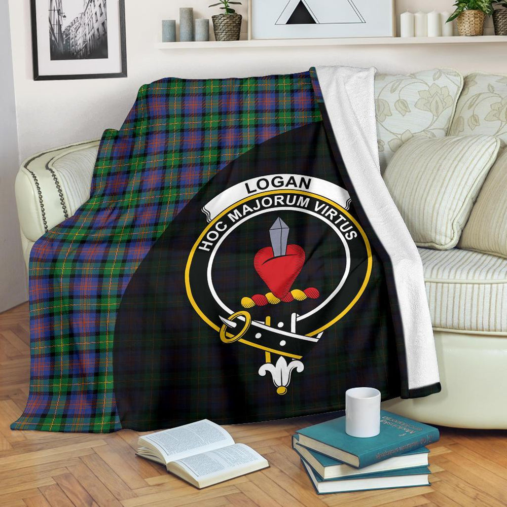Clan Logan Ancient Tartan Crest Blanket Wave Style VR85 Clan Logan Tartan Today