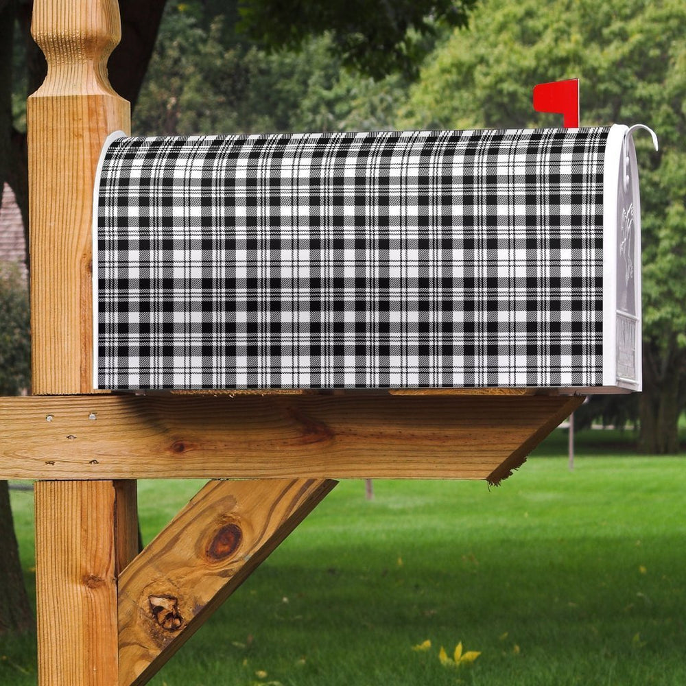 Clan Scott Black & White Modern Tartan Mailbox HW89 Clan Scott (Scott Tartan) Tartan Today