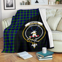 Clan Sempill Modern Tartan Crest Blanket Wave Style JH83 Clan Sempill Tartan Today
