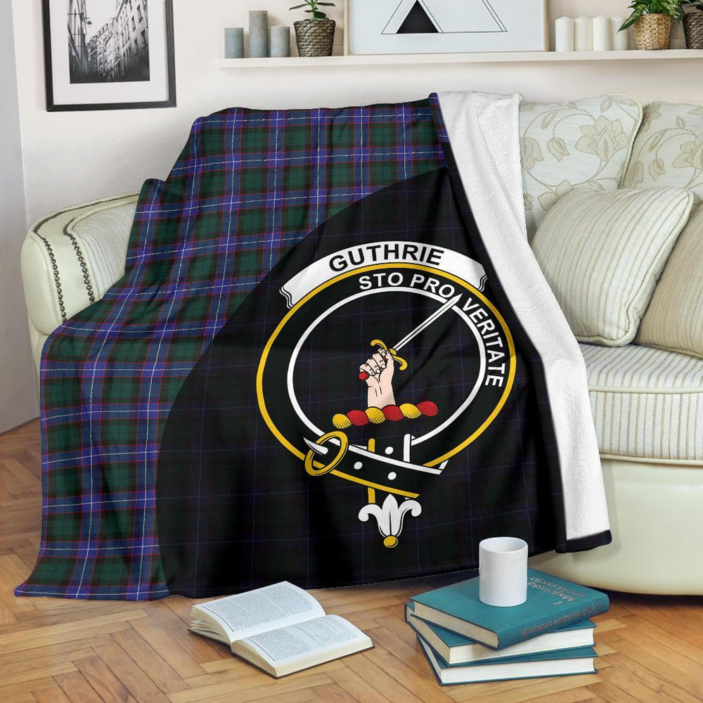 Clan Guthrie Modern Tartan Crest Blanket Wave Style PI13 Clan Guthrie Tartan Today