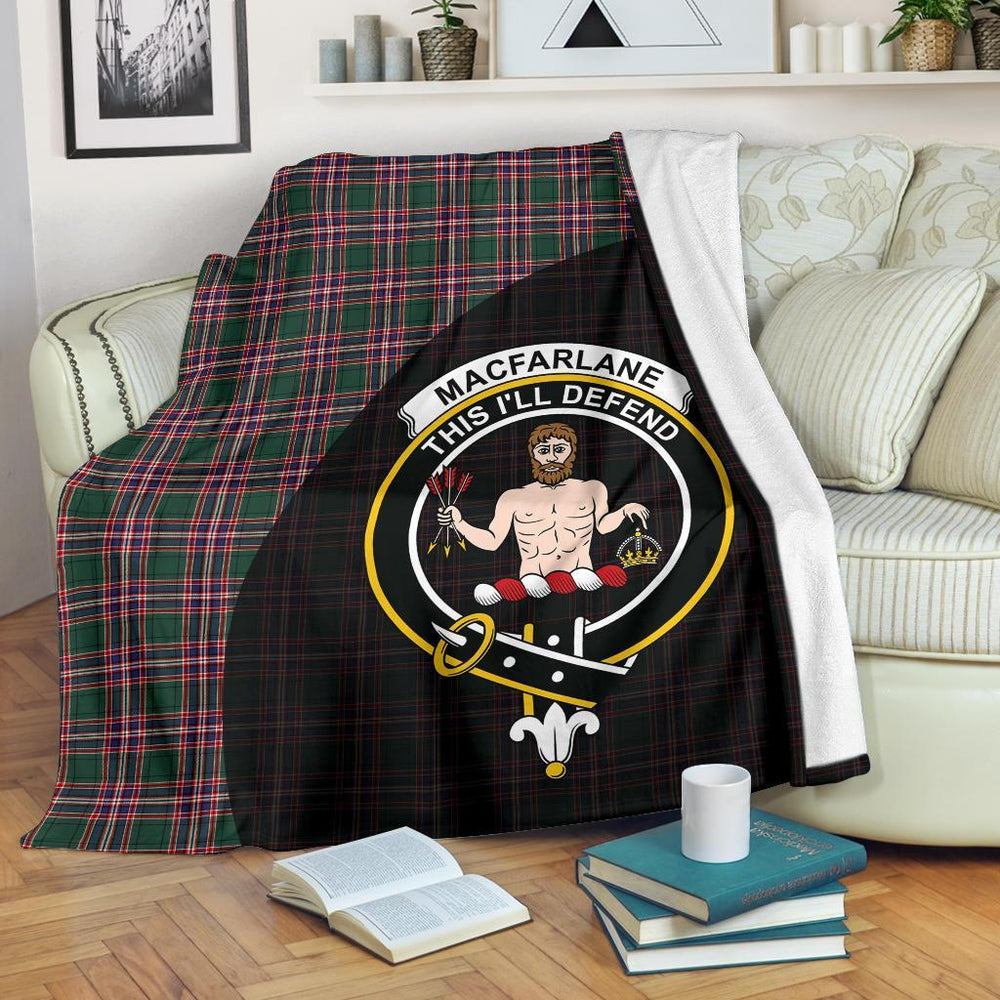 Clan MacFarlane Hunting Modern Tartan Crest Blanket Wave Style HK51 Clan MacFarlane Tartan Today
