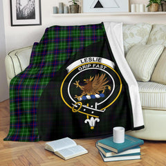 Clan Leslie Hunting Tartan Crest Blanket Wave Style XK67 Clan Leslie Tartan Today