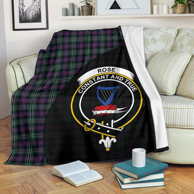 Clan Rose Hunting Modern Tartan Crest Blanket Wave Style