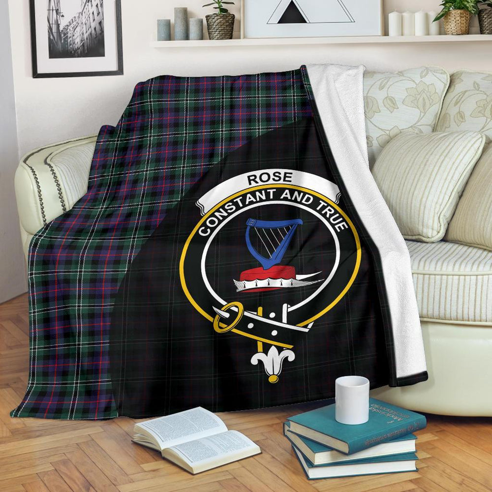 Clan Rose Hunting Modern Tartan Crest Blanket Wave Style MH58 Clan Rose Tartan Today