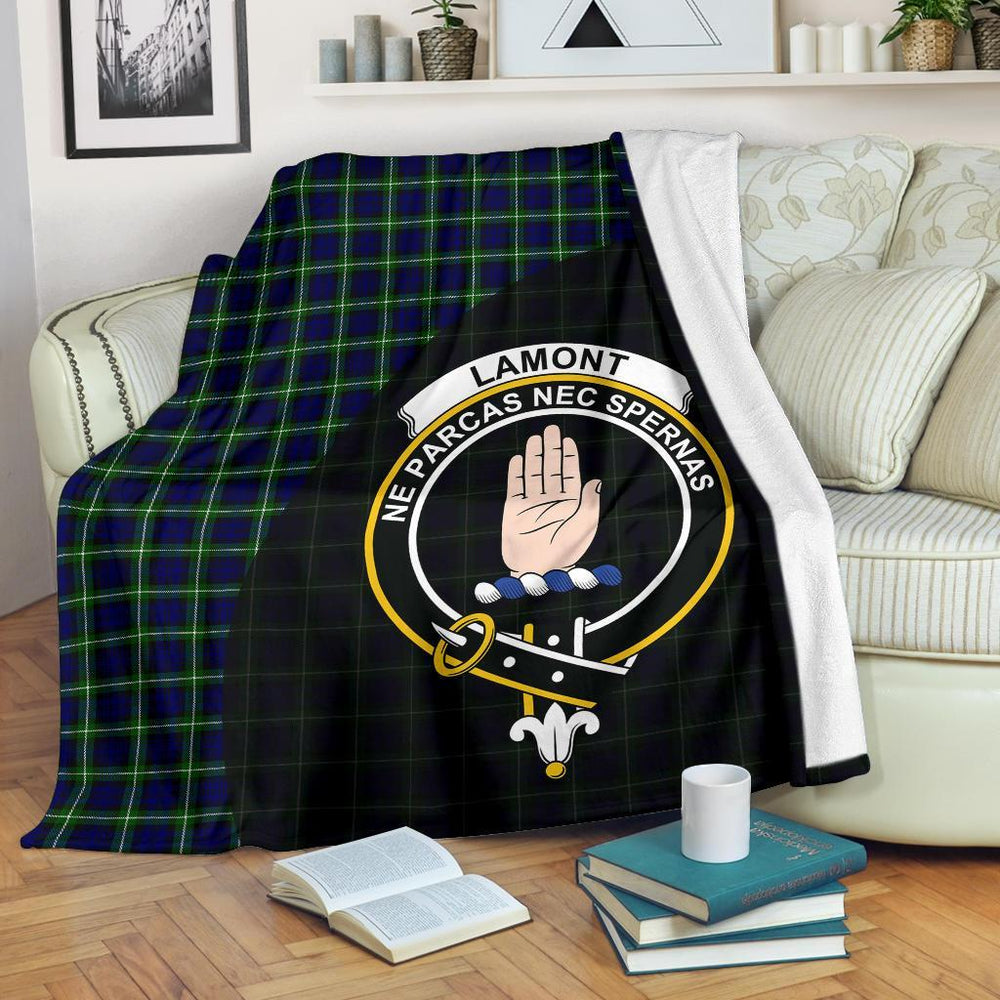 Clan Lamont Modern Tartan Crest Blanket Wave Style LP19 Clan Lamont Tartan Today