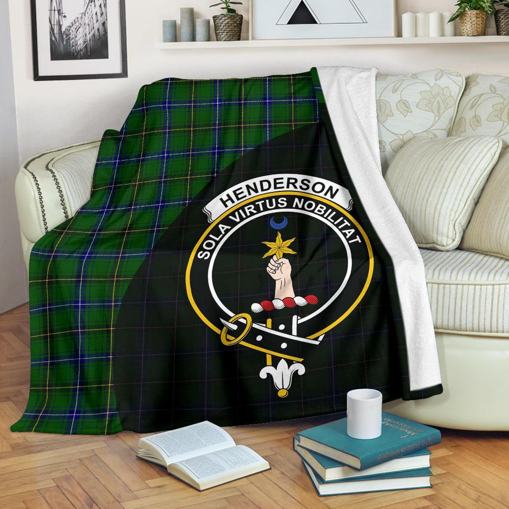 Clan Henderson Modern Tartan Crest Blanket Wave Style PP92 Clan Henderson Tartan Today