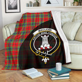 Clan MacLean of Duart Modern Tartan Crest Blanket Wave Style SA36 Clan Hall Tartan Today