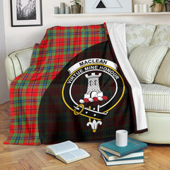 Clan MacLean of Duart Modern Tartan Crest Blanket Wave Style SA36 Clan Hall Tartan Today