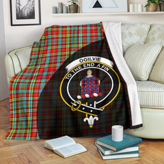 Clan Ogilvie Tartan Crest Blanket Wave Style WV65 Clan Ogilvie Tartan Today