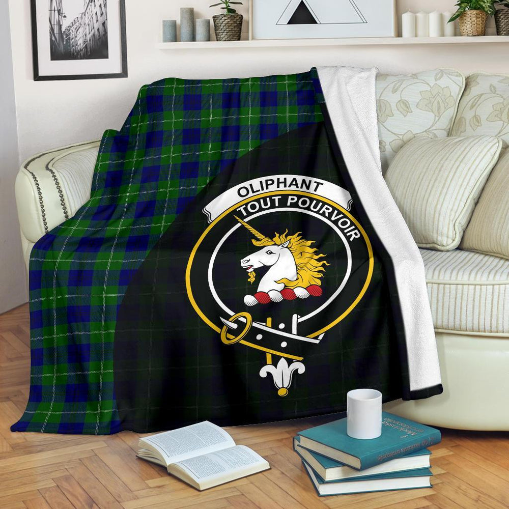 Clan Oliphant Modern Tartan Crest Blanket Wave Style BR29 Clan Oliphant Tartan Today