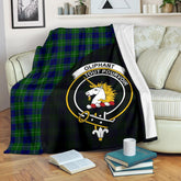 Clan Oliphant Modern Tartan Crest Blanket Wave Style BR29 Clan Oliphant Tartan Today