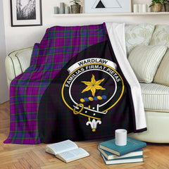 Clan Wardlaw Modern Tartan Crest Blanket Wave Style RZ13 Clan Wardlaw Tartan Today