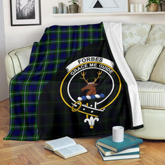 Clan Forbes Modern Tartan Crest Blanket Wave Style YP24 Clan Forbes Tartan Today