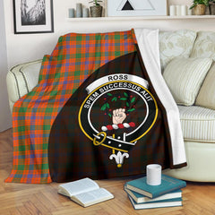 Clan Ross Ancient Tartan Crest Blanket Wave Style KI45 Clan Ross Tartan Today