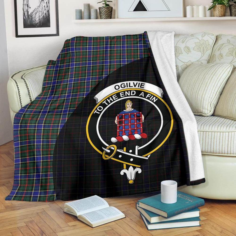 Clan Ogilvie Hunting Modern Tartan Crest Blanket Wave Style VR12 Clan Ogilvie Tartan Today