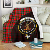 Clan Spens Modern Tartan Crest Blanket Wave Style RX39 Clan Spens Tartan Today