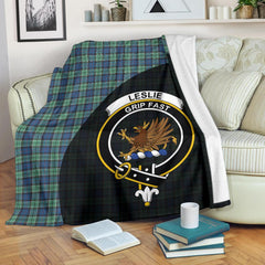 Clan Leslie Hunting Ancient Tartan Crest Blanket Wave Style JS22 Clan Leslie Tartan Today