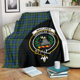 Clan MacLaren Ancient Tartan Crest Blanket Wave Style HI78 Clan Hall Tartan Today