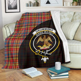 Clan Drummond of Strathallan Tartan Crest Blanket Wave Style FH88 Clan Hall Tartan Today