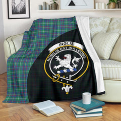 Clan Inglis Ancient Tartan Crest Blanket Wave Style AF41 Clan Inglis Tartan Today
