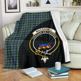 Clan MacDonnell Of Glengarry Ancient Tartan Crest Blanket Wave Style LX40 Clan Glen Tartan Today