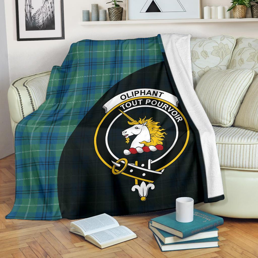 Clan Oliphant Ancient Tartan Crest Blanket Wave Style WE34 Clan Oliphant Tartan Today