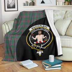 Clan MacFarlane Hunting Ancient Tartan Crest Blanket Wave Style JF40 Clan MacFarlane Tartan Today