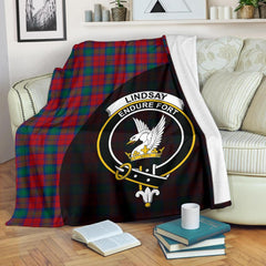 Clan Lindsay Modern Tartan Crest Blanket Wave Style OR12 Clan Lindsay Tartan Today